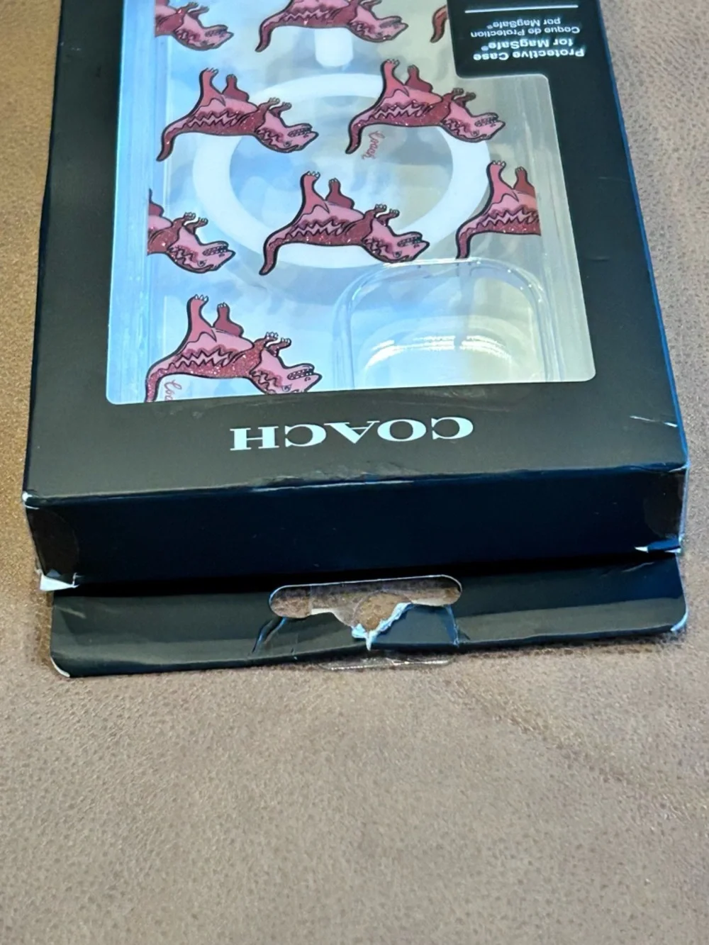 Coach Clear Rexy Glitter Dinosaur iPhone 16 MagSafe Protective Case NIB
